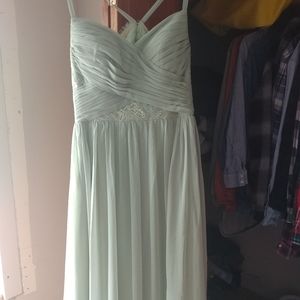 NWT Azazie Leslie Dusty Sage Green Dress